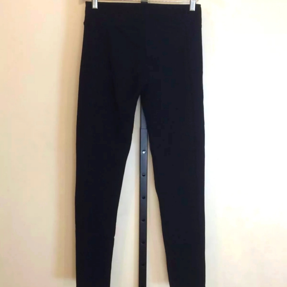 Nesh Black Spandex Leggings Faux Rips Open Knee Mesh Small
